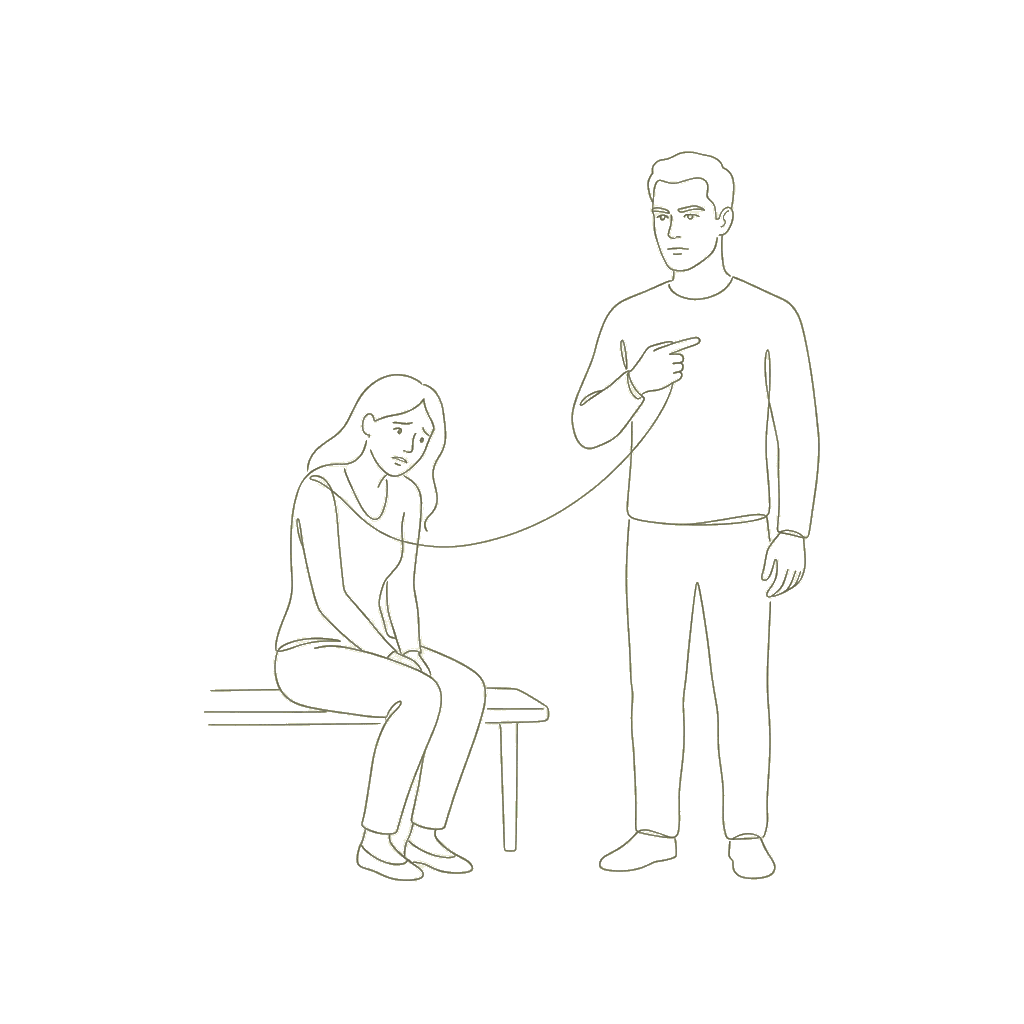 Feine Illustration zum Thema narzisstischen Missbrauch