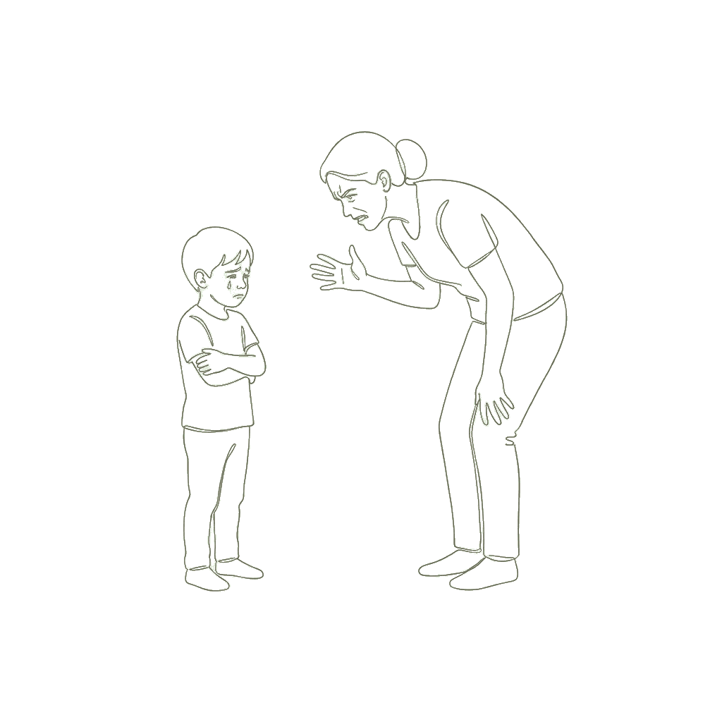 Feine Illustration zum Thema Eltern-Kind-Konflikte